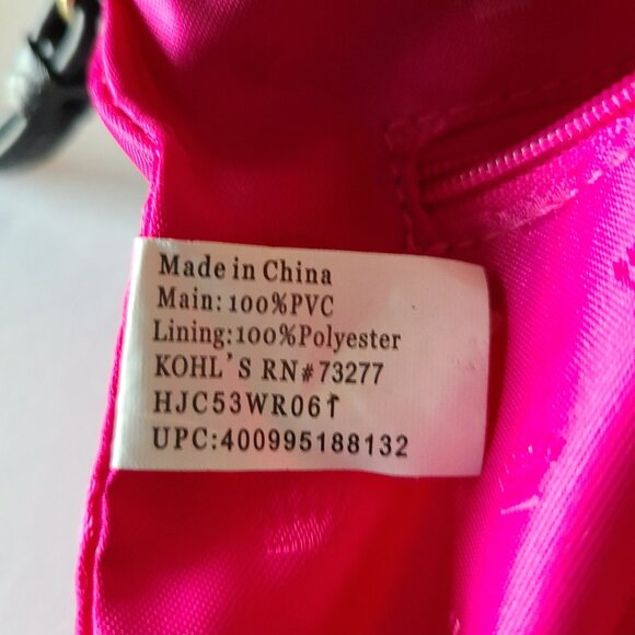 JUICY COUTURE BLACK CLUTCH QUILTED DOUBLE ZIPPER TASSEL WRISTLET GOLD HEARTS - Picture 5 of 10